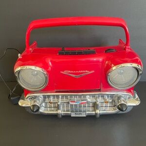 Red Retro Car Radio